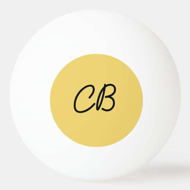Trend Colour Soft Yellow Monogram Ping Pong Ball (Front)