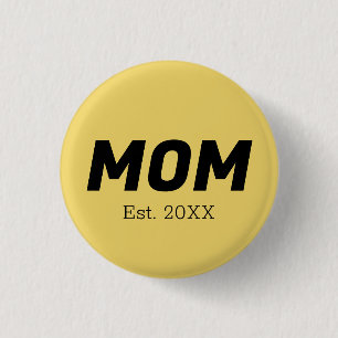 Trend Colour - Soft Yellow Mum Button