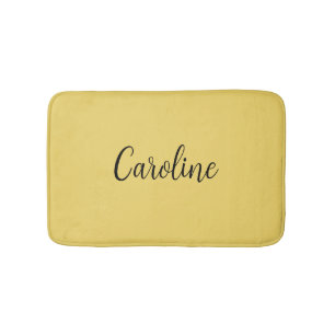 Trend Colour Soft Yellow Name Bath Mat