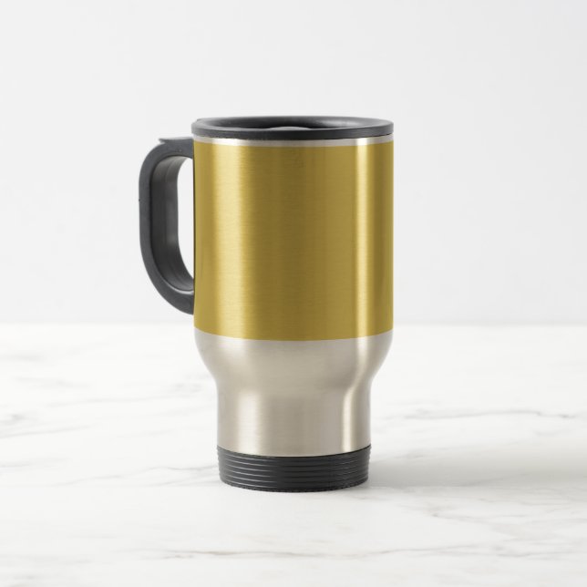 Trend Colour - Soft Yellow Travel Mug (Front Left)