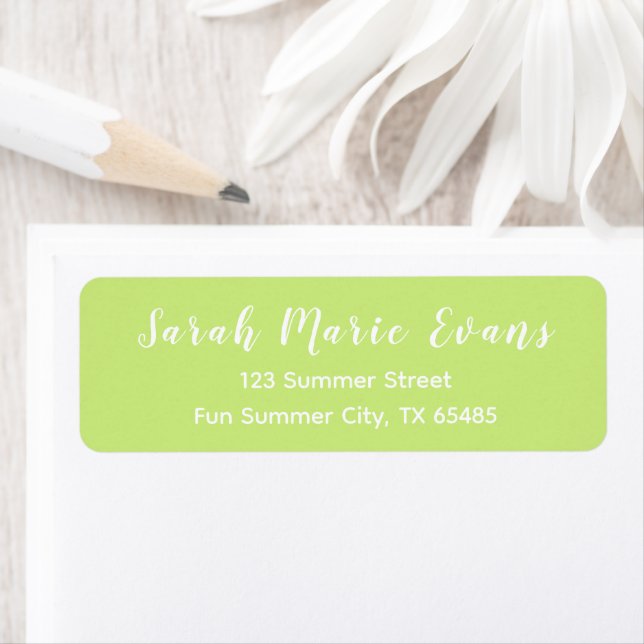 Trend Colour - Spring Green Return Address Labels (Insitu)