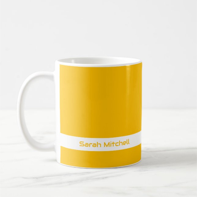 Trend Colour - Sunburst Yellow Name Mug (Left)