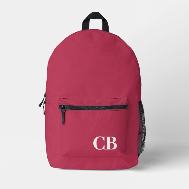 Trend Colour Vibrant Magenta Monogram Backpack (Front)