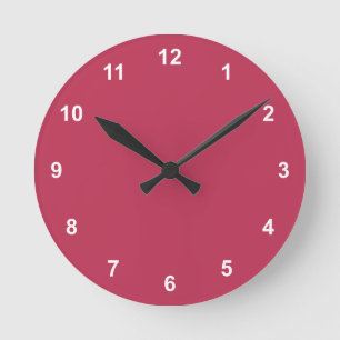 Trend Colour - Vibrant Magenta Round Clock Number