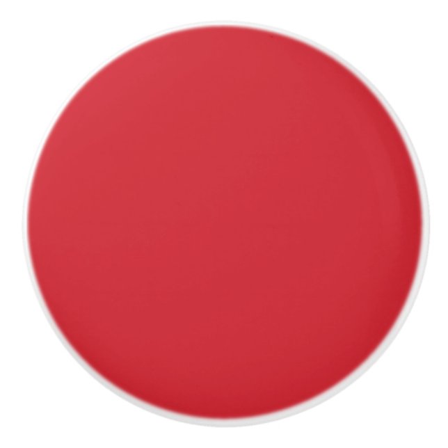 Trend Colour - Vibrant Red Ceramic Knob (Front)