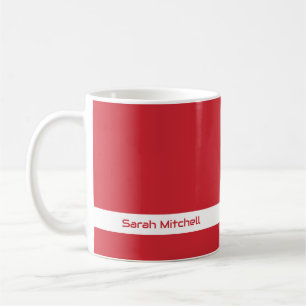 Trend Colour - Vibrant Red Name Mug