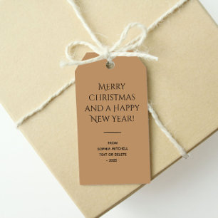 Trend Colour Warm Beige Minimalist Gift Tags