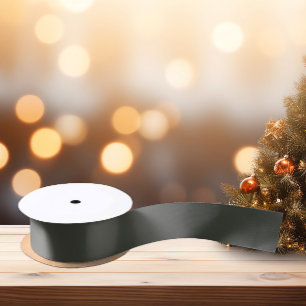Trend Colours - Dark Forest Grey - Solid Satin Ribbon