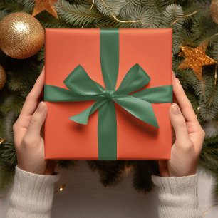 Trend Colours -Flame Red Colour - Solid Roll Wrapping Paper