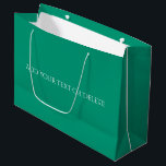 Trend Colours - Jade Green Colour - Solid Large Gift Bag<br><div class="desc">Jade Green Colour - Solid Colour Large Gift Bag Template - Introducing our stylish and spacious gift bag from the Trend Colours Collection for Autumn & Winter 2023/24. These colours are not only trendy but also timeless and classic. This large and versatile bag comes in a range of trendy hues,...</div>