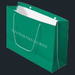 Trend Colours - Jade Green Colour - Solid Large Gift Bag<br><div class="desc">Jade Green Colour - Solid Colour Large Gift Bag Template - Introducing our stylish and spacious gift bag from the Trend Colours Collection for Autumn & Winter 2023/24. These colours are not only trendy but also timeless and classic. This large and versatile bag comes in a range of trendy hues,...</div>