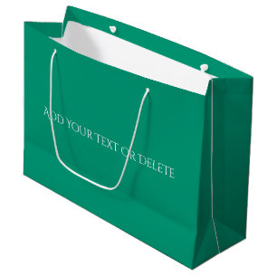 Trend Colours - Jade Green Colour - Solid Large Gift Bag