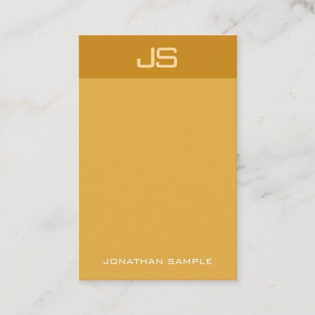 Trend Colours Modern Chic Monogram Template Elegan Business Card (Front)