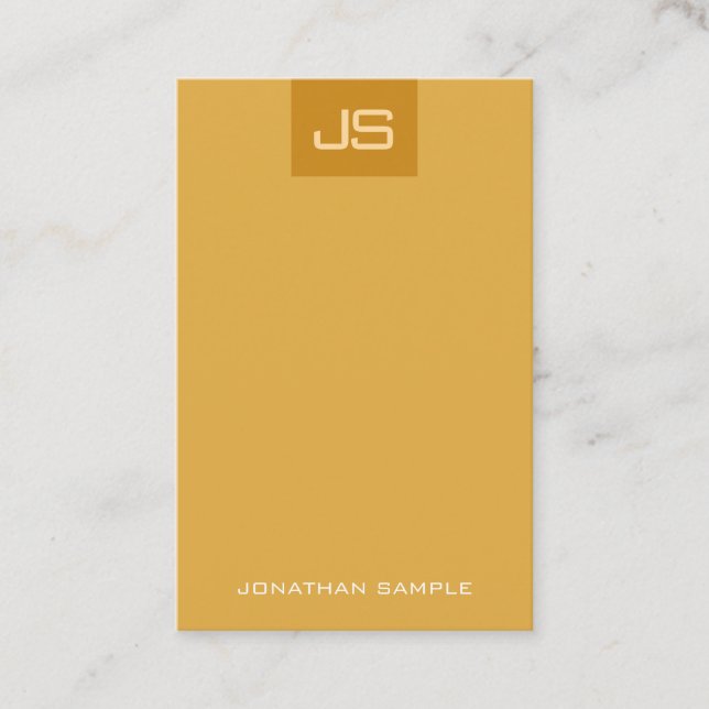 Trend Colours Modern Monogram Elegant Template Business Card (Front)