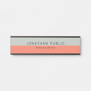 Trend Colours Modern Professional Template Elegant Door Sign