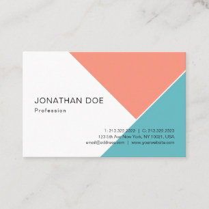 Trend Colours Modern Simple Design Template Business Card