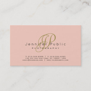 Trend Colours Photographer Monogram Template Business Card