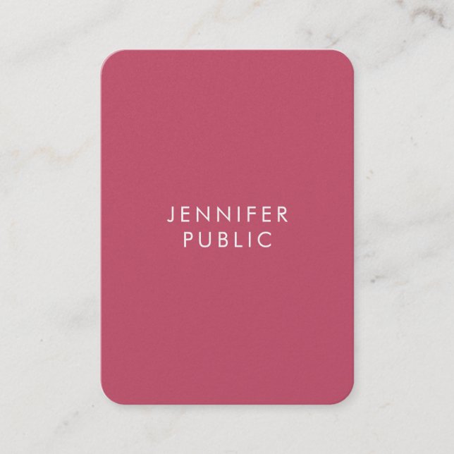 Trend Colours Template Premium Pearl Finish Rounde Business Card (Front)
