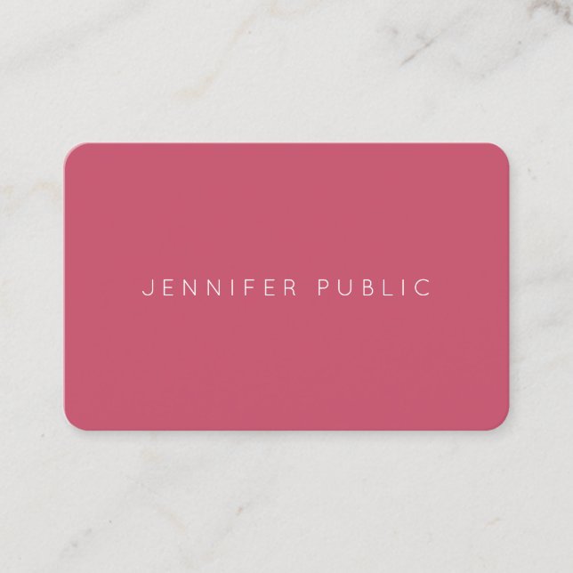 Trend Colours Template Professional Minimalist Business Card (Front)