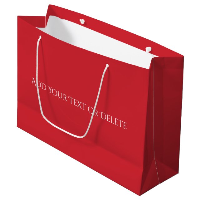 Trend Colours - Vibrant Red Large Gift Bag (Front Angled)