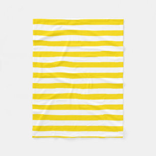 Trend Colours Yellow White Stripes Template Elegan Fleece Blanket