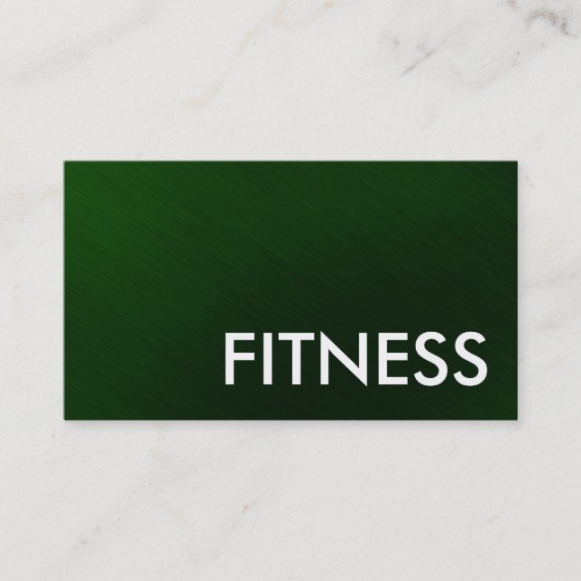 Trend Green White Professional Sport Business Card (Front)