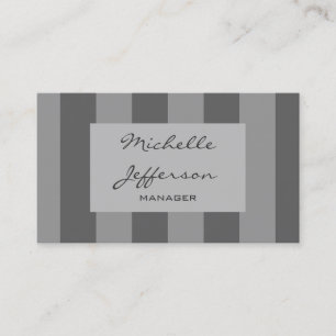 Trend Grey Pattern Handwrite Manager Business Card