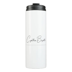 Trend Minimalist Modern Plain Calligraphy Template Thermal Tumbler