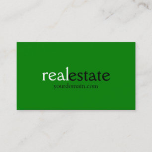 Trend Office Green Real Estate Agent Business Card