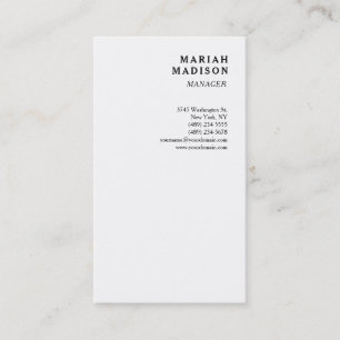 Trend Sophisticated White Minimalist Chic Business Card