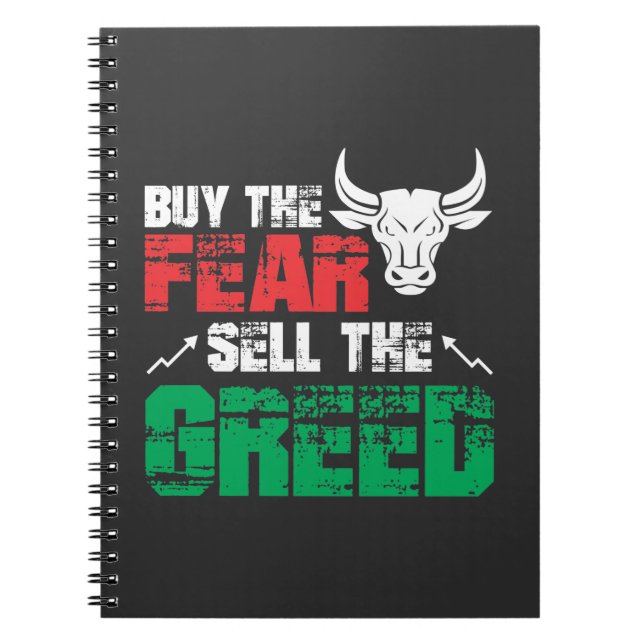 Trend Stock Market Trading Fear Greed Investor Notebook (Front)