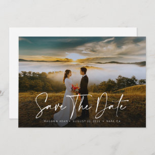 Trend Stylish Calligraphy with photo Save the date