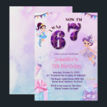 Trending 6 7 Meme Ballerina Girl Fairy Birthday Invitation<br><div class="desc">Make her celebration magical with this charming Fairy Birthday Invitation, featuring the popular Trending 6→7 Meme in a fun purple balloon-style number design. Surrounded by cute fairies, pastel decorations, gifts, and a whimsical birthday cake, this invitation is perfect for young girls who love sparkle, ballet, and fantasy themes. Easily customize...</div>