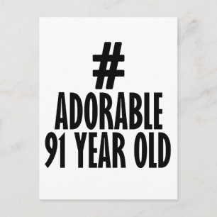 Trending 91 YEARS OLD BIRTHDAY DESIGN Postcard