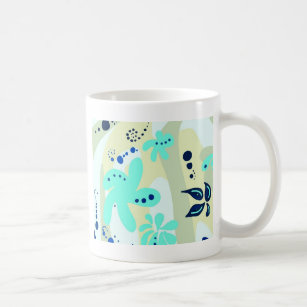 Trending abstract Pattern light colour floral blob Coffee Mug