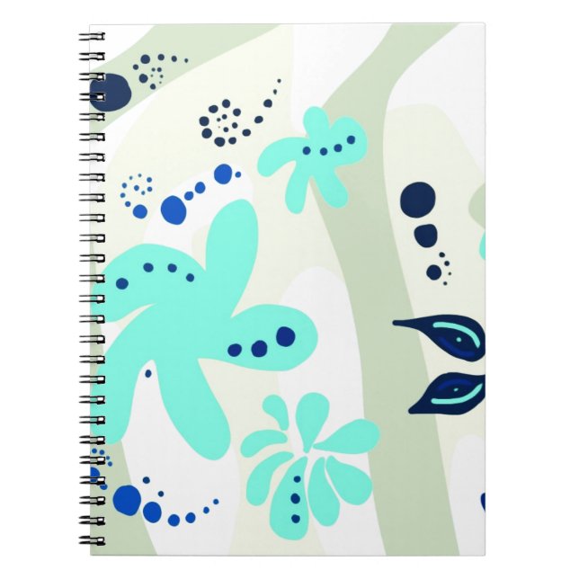 Trending abstract Pattern light colour floral blob Notebook (Front)