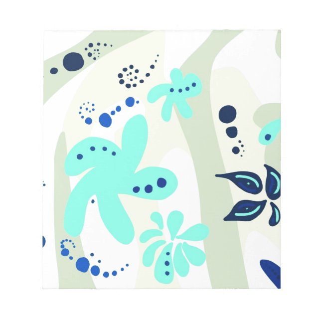 Trending abstract Pattern light colour floral blob Notepad (Front)