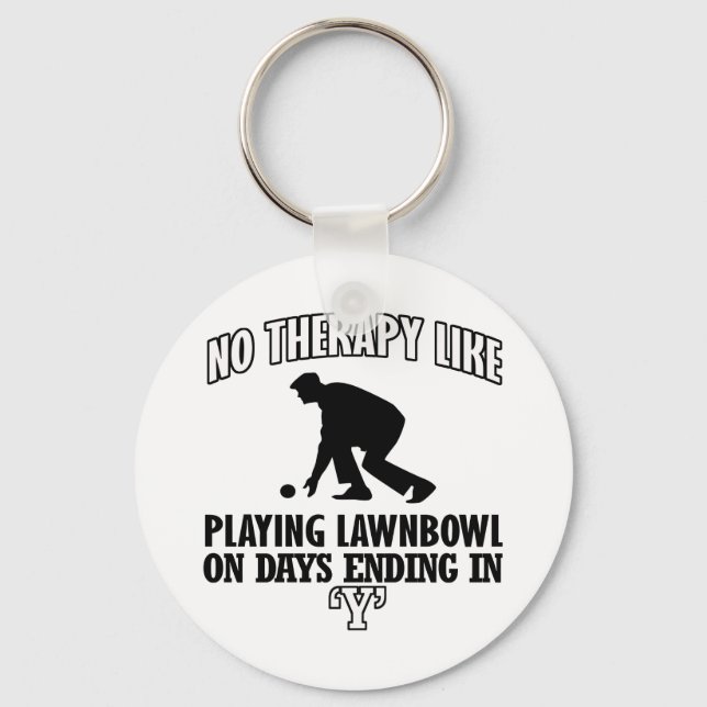 Trending and awesome Lawn-bowl designs Key Ring (Front)