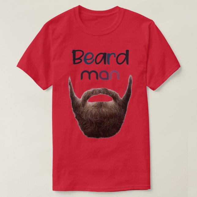 Trending beard print sticker T-Shirt (Design Front)