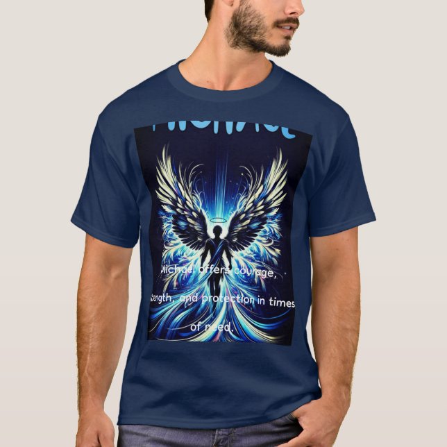 Trending Blue Angel Michel Basic T-Shirt by Zazzle (Front)