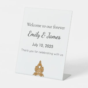 Trending Business Welcome Sign– Custom Bold Design Pedestal Sign