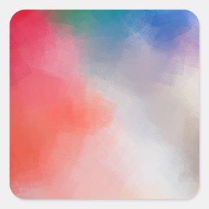 Trending Colourful Blank Template Pink Red Yellow Square Sticker