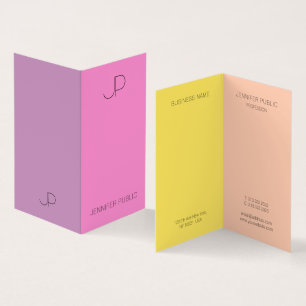 Trending Colours Elegant Modern Monogram Template Business Card