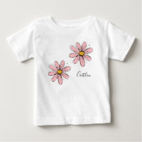 Trending Daisy Blush pink inky art