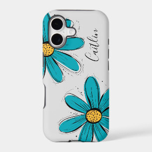 Trending Daisy teal inky art