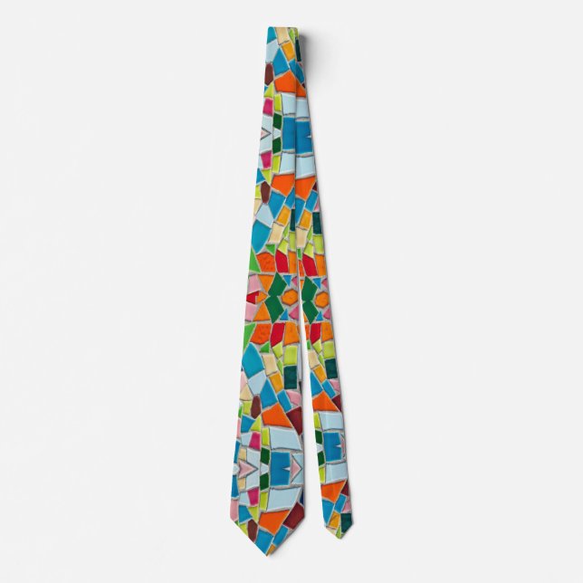 Trending  FunkyTerrazzo Colourful Neck Tie (Front)