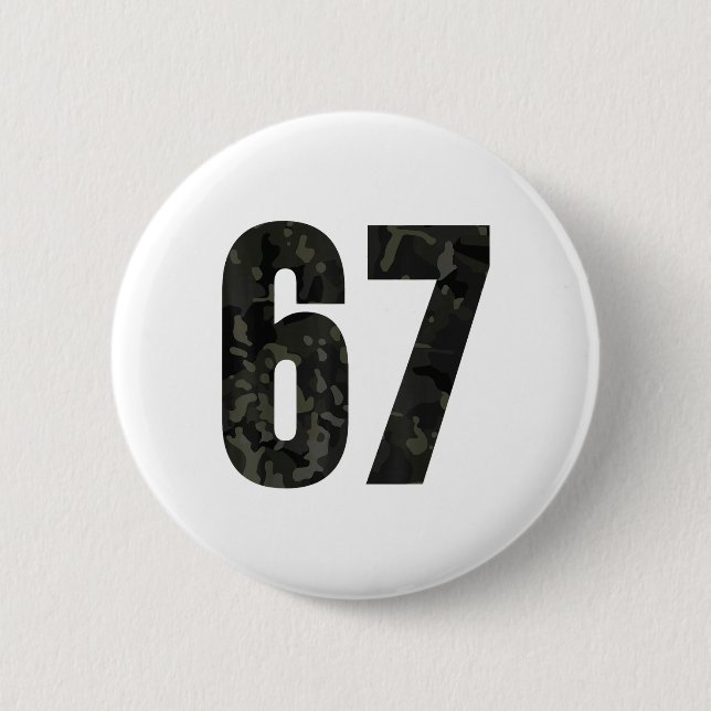 Trending Gen Alpha Six Seven 6 7 Meme Cam Multi Ca Cm Round Badge (Front)
