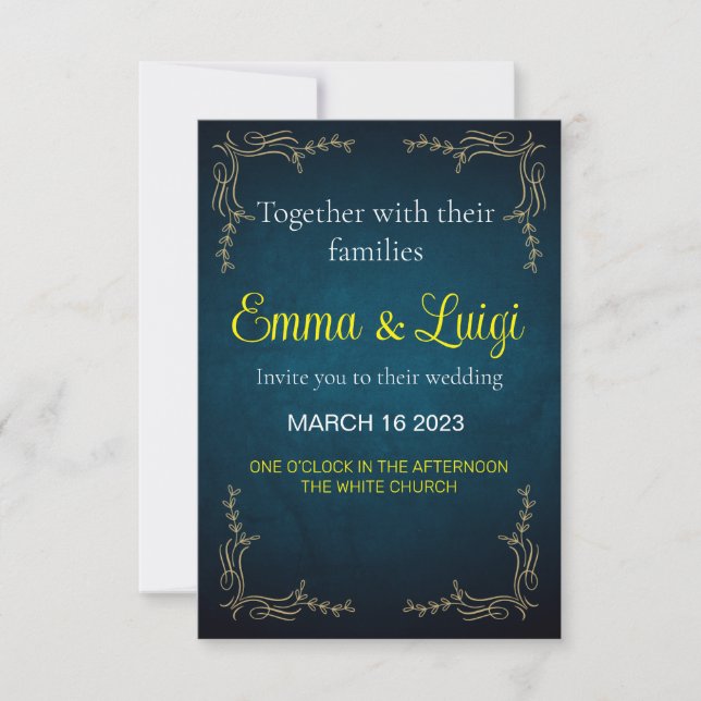 Trending Gold and Charm Wedding Invitation 2023 (Front)