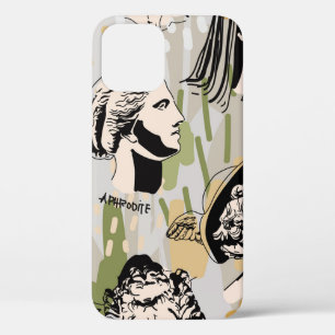 Trending Greek Gods Art Portrait Seamless Pattern. iPhone 12 Case