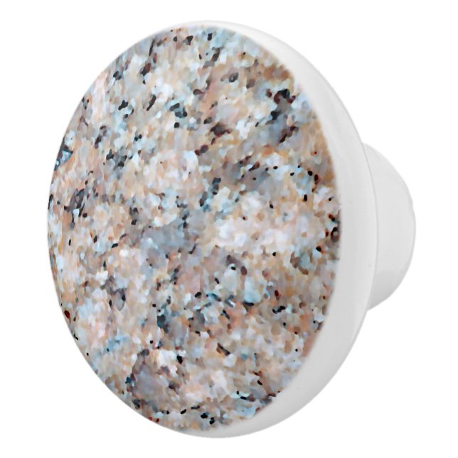 Trending Grey Mauve Pink Marble Granite Pattern Ceramic Knob (Right)